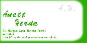 anett herda business card